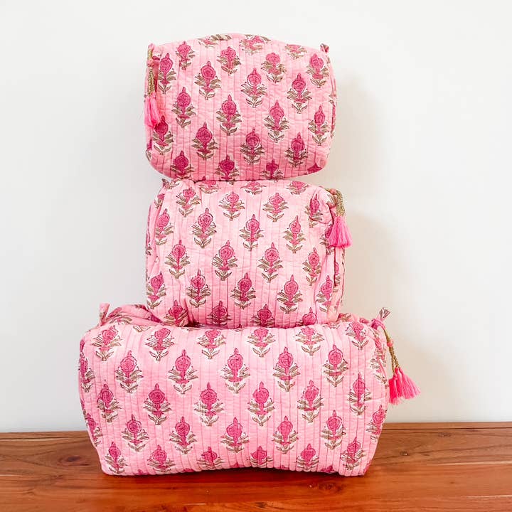 Nelken Blockdruck Beutel (3er-Set) für den Großhandel von Kalyana Textiles