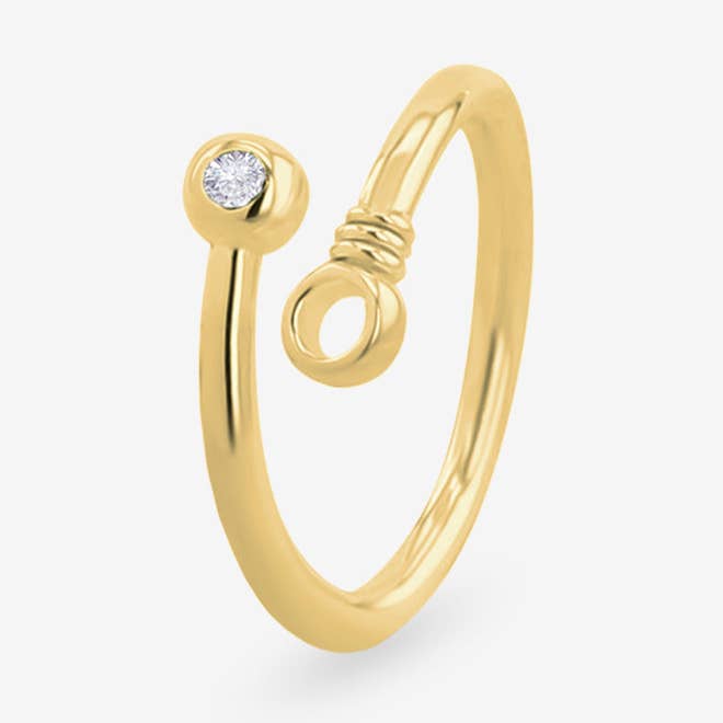 Anel Simples Círculo Celestial com Diamante por atacado de Singula