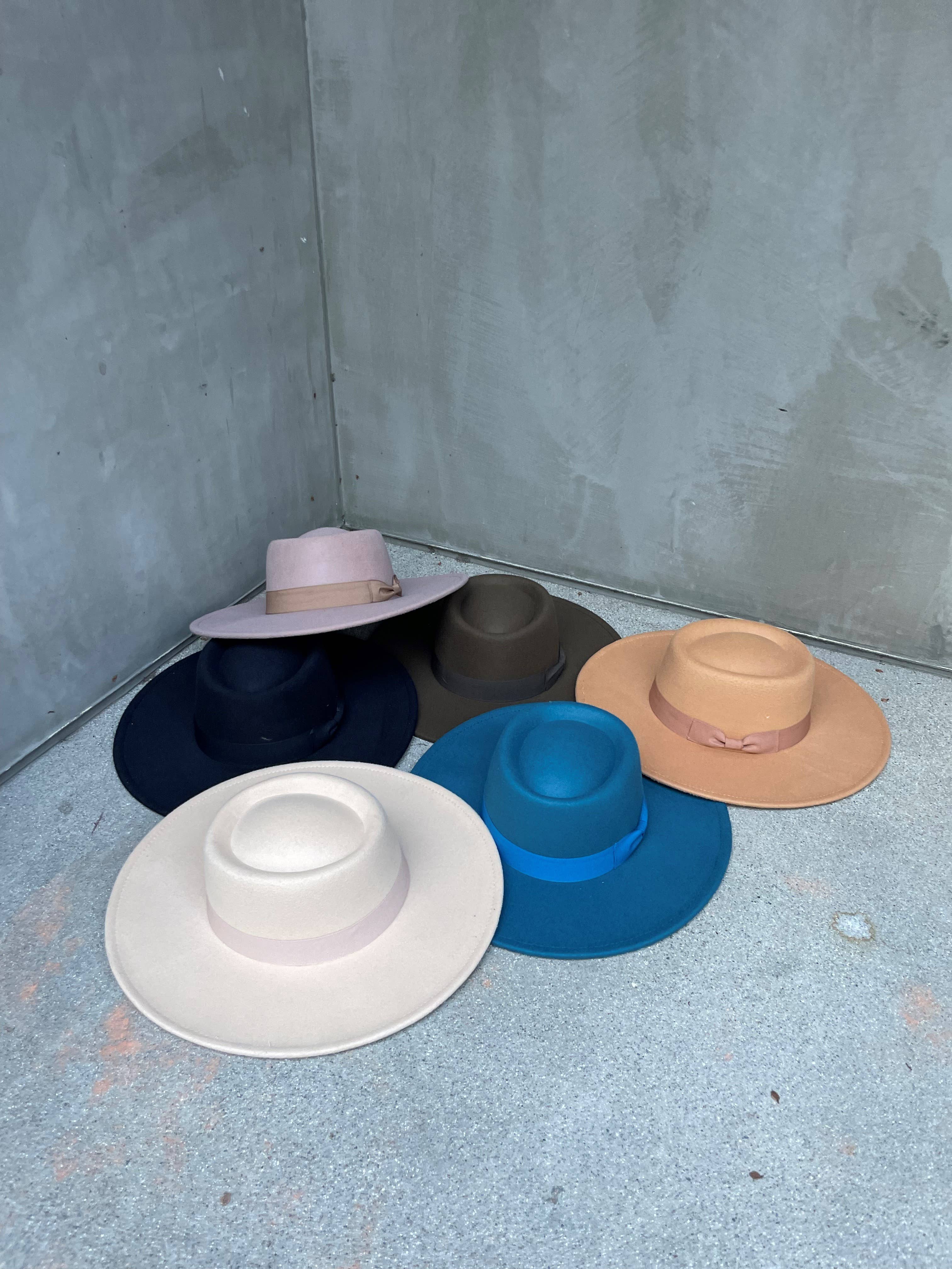 Love and Thyme - Wholesale Fedora - Women's - Premium Vegan Felt Bolero Hat Wide Brim with Matching Band6