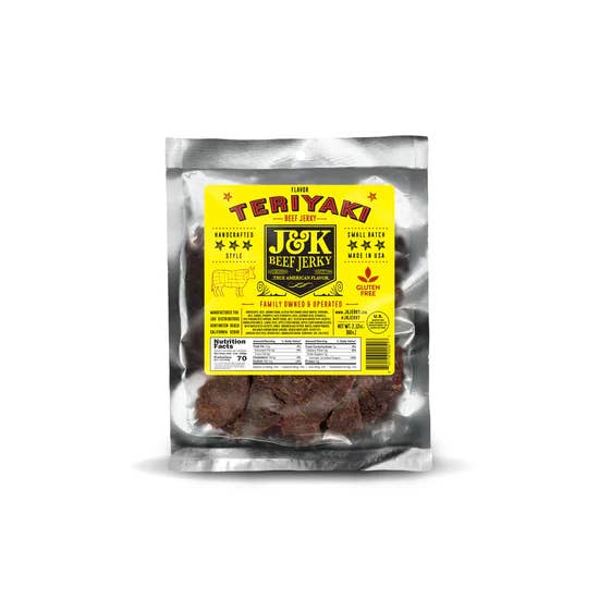 J&K Beef Jerky - Teriyaki 2.12oz. for wholesale by J&K Distributors