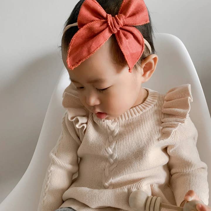 lin en lin rouille fable nœud **taille standard uniquement pour la vente par Mai & I