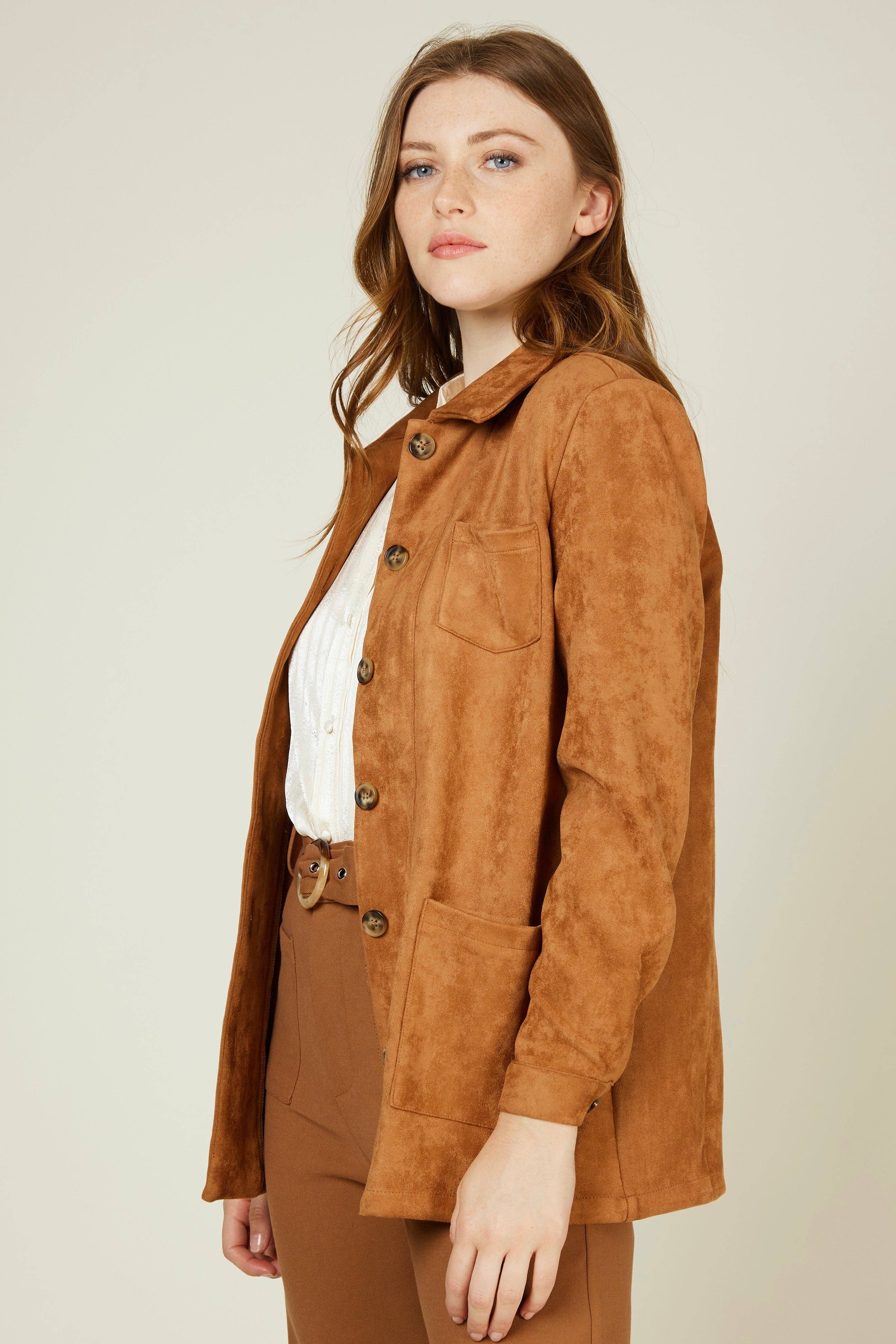Andy & Lucy - Wholesale Jacket - Women's - VERA - Workers' style jacket in soft suede8