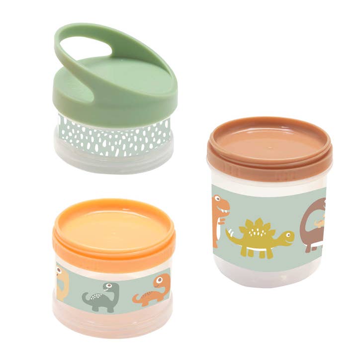 Sugarbooger by Ore’ Originals - Wholesale Snack Pack - Kids & Baby - Twist & Snack Stacker | Baby Dinosaur1