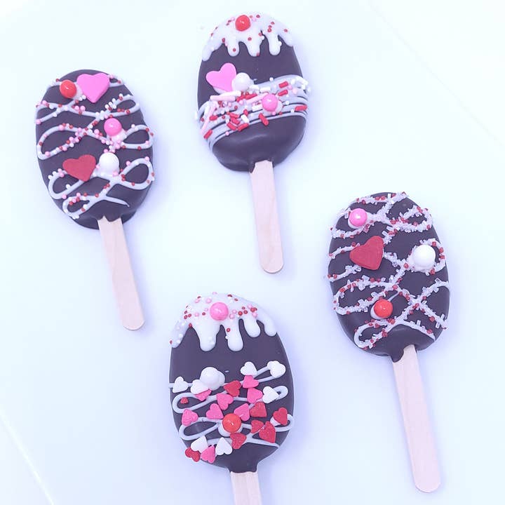 Cakesicles - Valentine's Day for wholesale by Wild Angel Treats, LLC