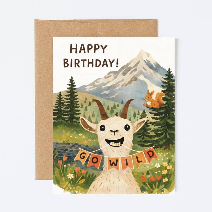 New Summits - Wholesale Birthday Card - Go Wild Birthday Card | Mountain Hiker Wilderness Card0