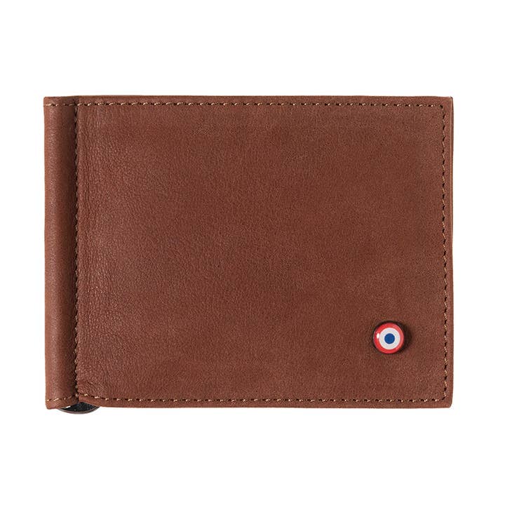 Portefeuille Pince à billets Hector Cuir Nubuck Terre Brunie pour la vente par Larmorie Officiel