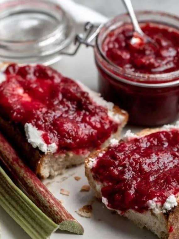 Strawberry & Rhubarb Preserve for wholesale by Copper Kettle Bakery