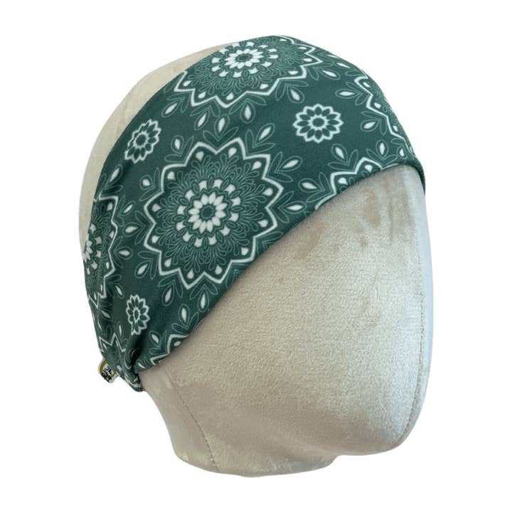 Bandeau extensible Mandala Jade pour la vente par The Sassy Olive Handmade Headbands