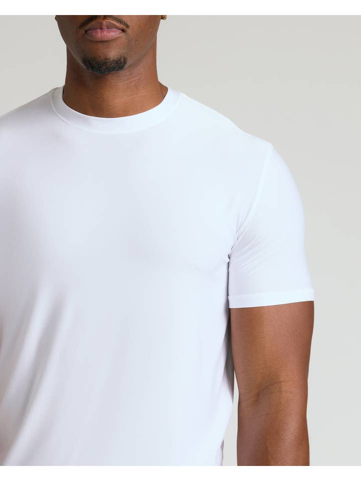 True Classic - Wholesale T-Shirt - Men's - White Tall Active Crew Neck 2.05
