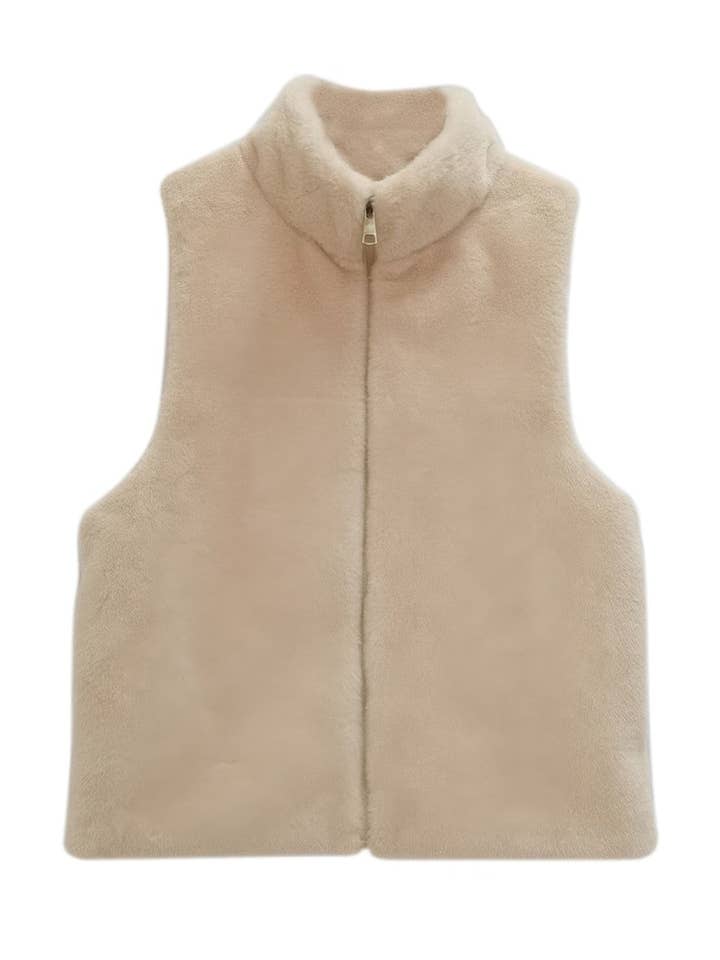 CC Wholesale Clothing - Wholesale Outerwear Vest - Women's - Solid Faux Fur Vest