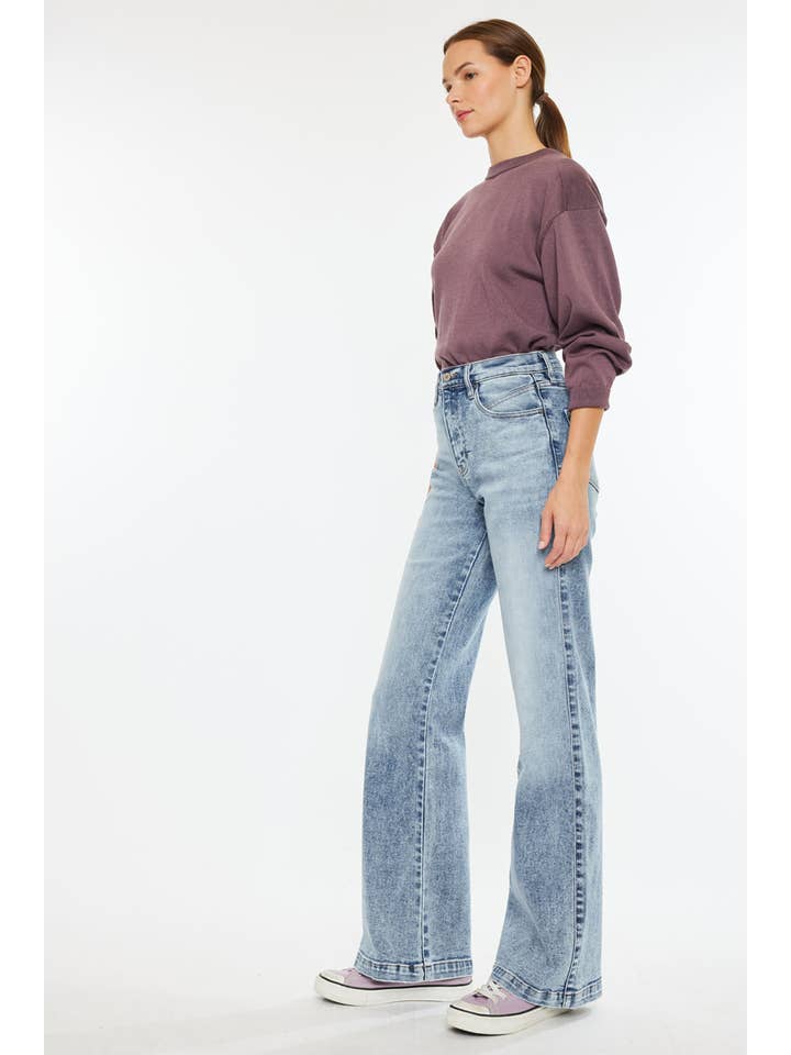 MEDIUM OPEN PACK ULTRA HIGH RISE 90’S FLARE JEANS-KC7889M-OP for wholesale on Faire4