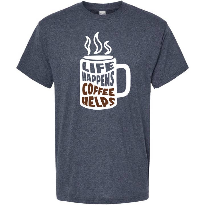 Coffee Helps T-Shirt for wholesale by Jailbird Designs