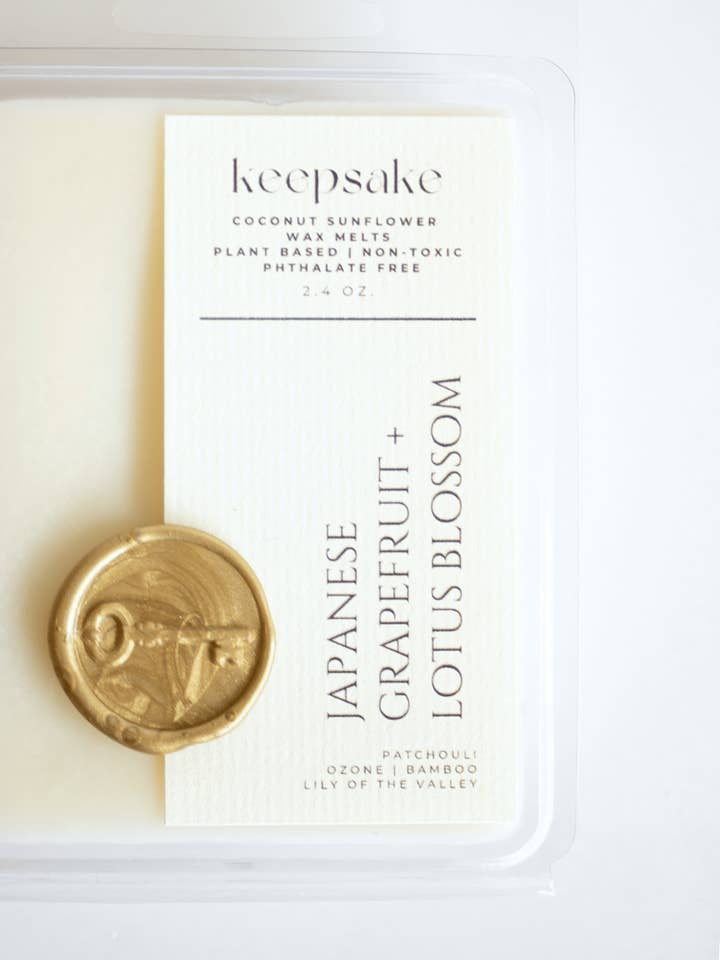 68 g voksbrikker - Japansk grapefrugt + lotusblomst for engroshandel hos Keepsake Candle | Curated