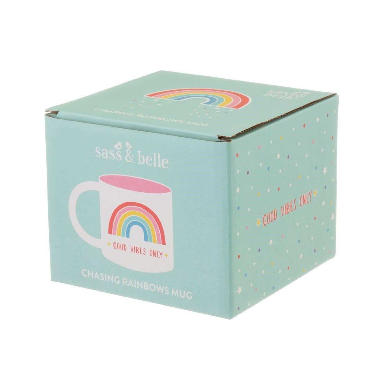 Sass & Belle Europe - Wholesale Coffee Mug - Chasing Rainbows Good Vibes Only Mug1