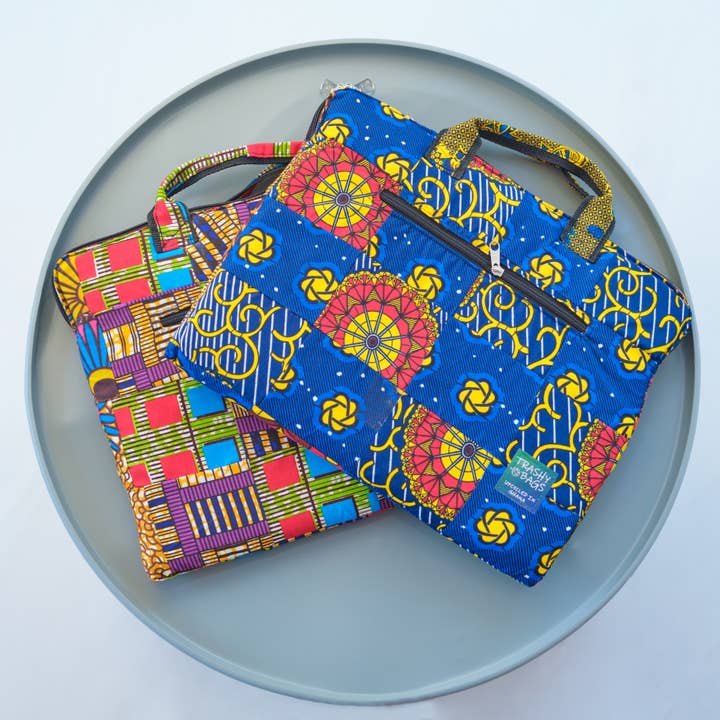 Trashy Bags Africa - Wholesale Laptop/Tablet Case - Women's - Upcycled Laptop Sleeve (15") (Fabric Outer)1