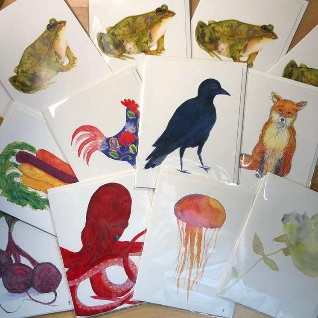 SAS {Seattle Art Studio} - Wholesale Everyday Greeting Card - Folk Rooster4