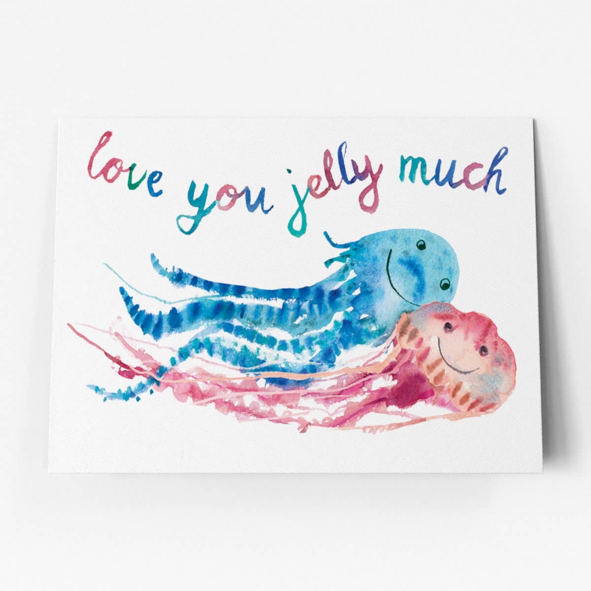 Rosie Webb illustrations – wholesale Love card – Jelly Fish Valentines card C00030