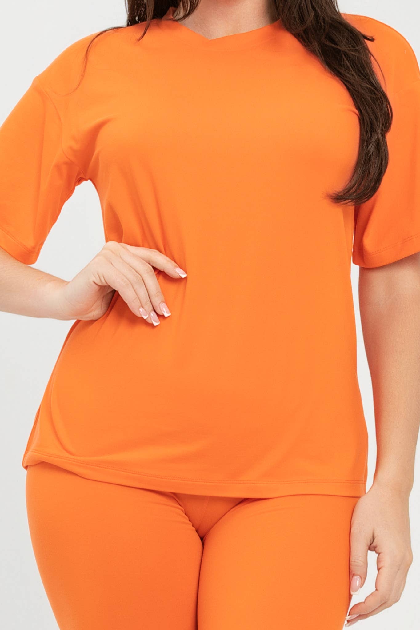 Julia by LoveJ – wholesale Set med topp och byxa – Dam – Set med borstad Dty rundhalsad topp och leggings13