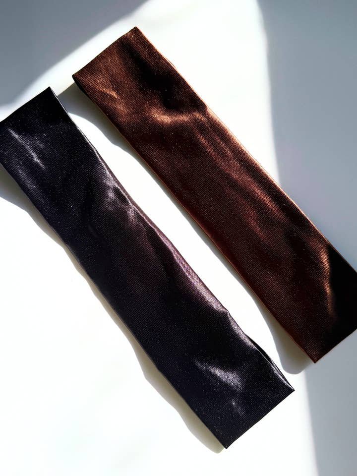 Satin Glide Headband - 2-Pack Set - Neutrals for wholesale by MUAVES