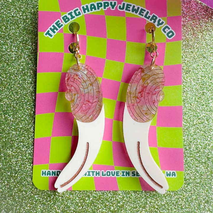 Pendiente Pacific Geoduck para venta al por mayor de The Big Happy Jewelry Co