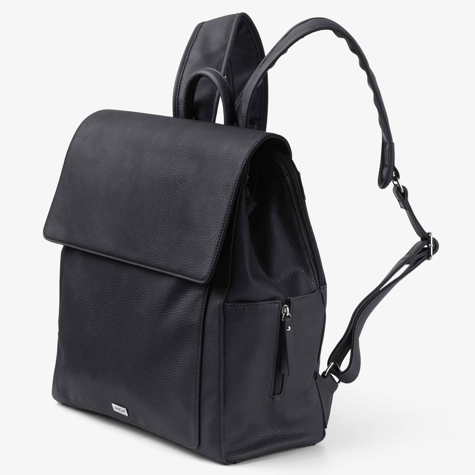 VANCHI - Wholesale Backpack – Women's - Emmy Backpack (Vegan) Black2