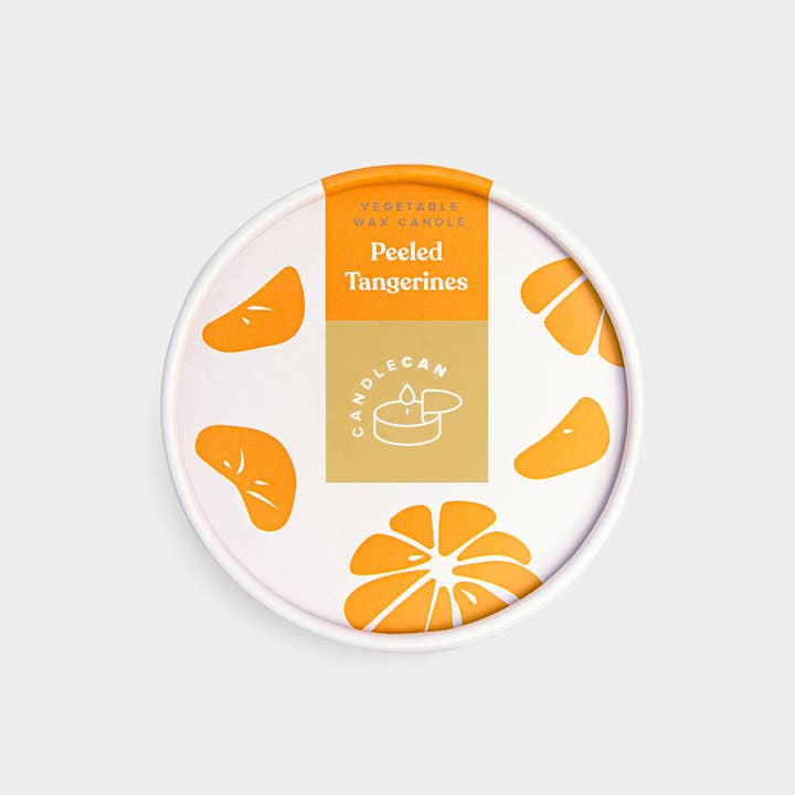54 Celsius - Wholesale Jar/Filled Candle - CandleCan Tangerine Handmade Scented Tin Candle, 30 Hr Burn2