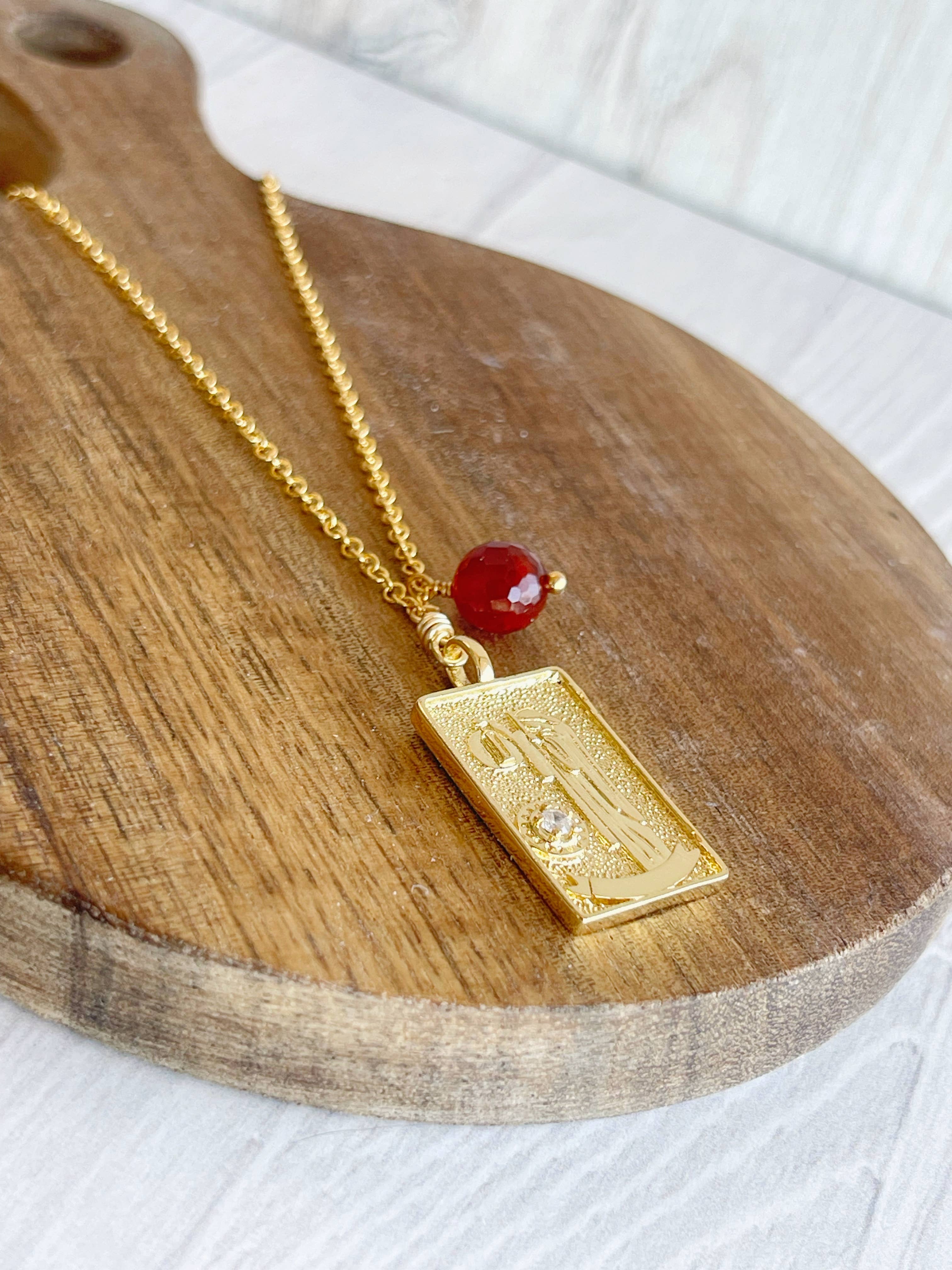 Rage Gems & Jewelry – Colar pingente/pendente por atacado – Colar de cartas de tarô do eremita5