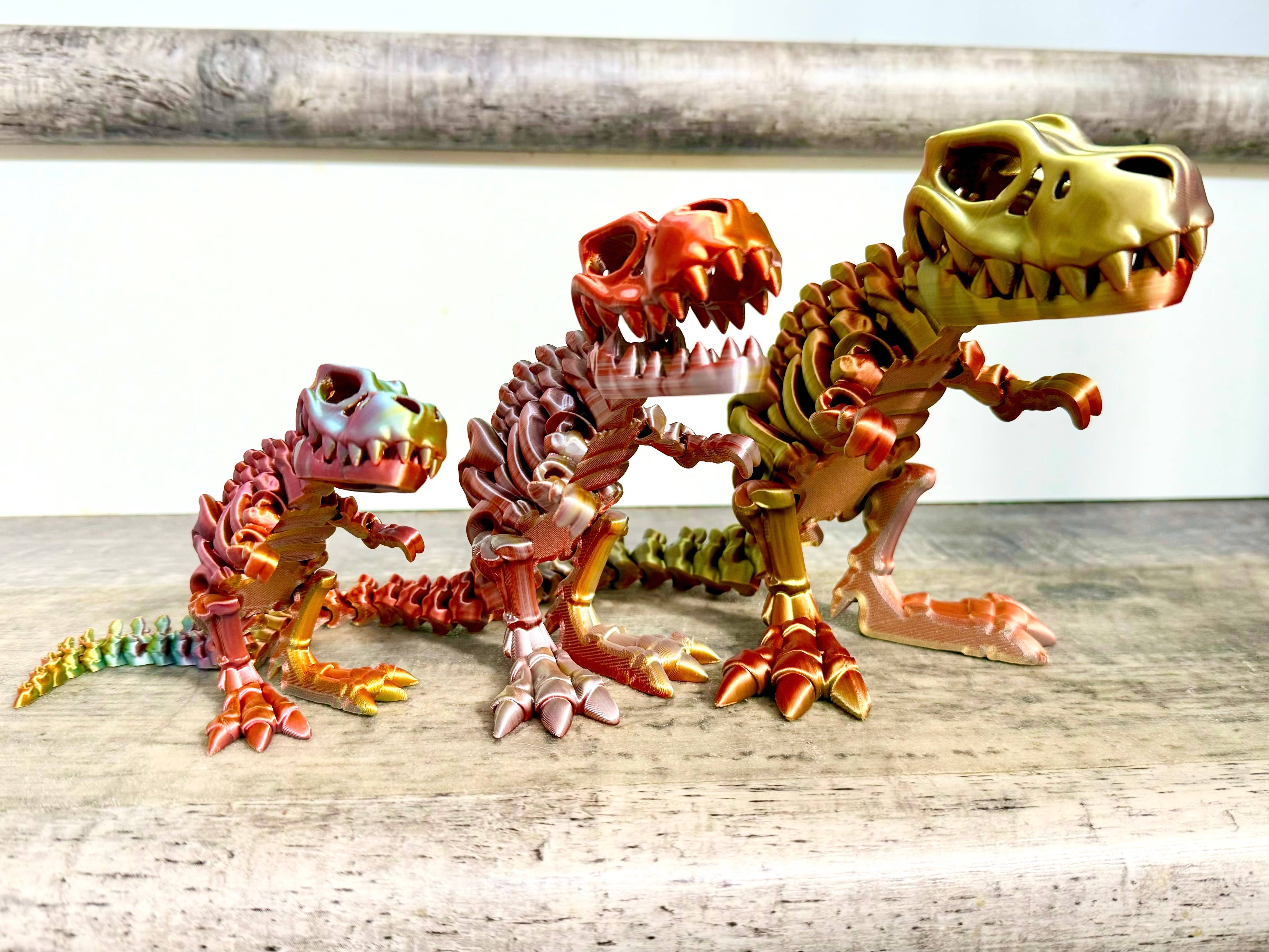 LNZ Custom Design – Brinquedo Fidget - Crianças por atacado – Esqueleto de Tyrannosaurus Rex impresso em 3D