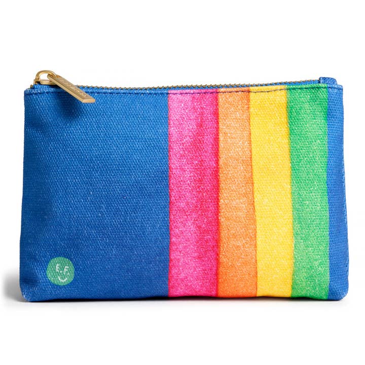 Retro Rainbow Little Pouch for wholesale by E. Frances Paper
