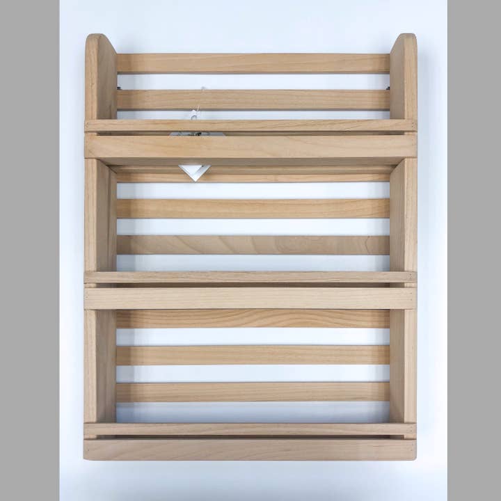 Out of the Woods of Oregon - Wholesale Spice Rack - 3 Tier Spice Rack - Natural Alder 3