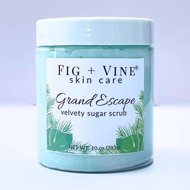 Velvety Sugar Scrub - Grand Escape for wholesale by Fig + Vine Skincare