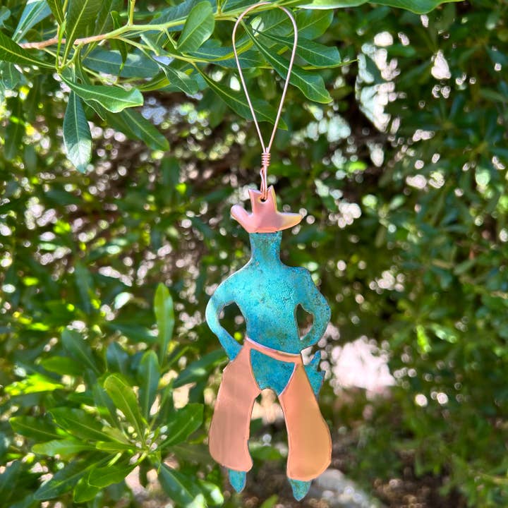 Dos Damas Designs - Wholesale Ornament - Cowboy Chaps Copper Christmas Ornament2