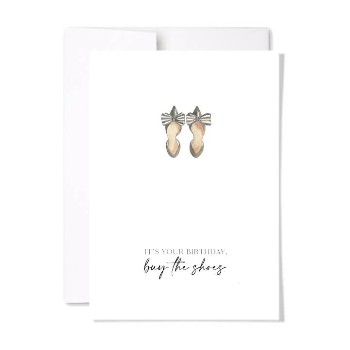 Birthday Shoes Card for wholesale by paperscript