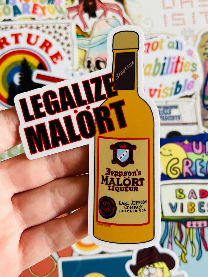 Legaliser Malört Sticker for engroshandel hos Howdy Goods