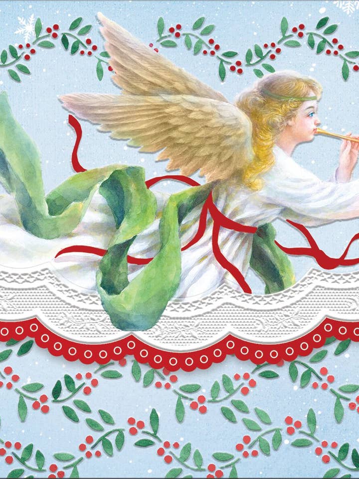 Seasonal Christmas Angel Embossed Die-cut Boxed Portfolio No for wholesale by Carol Wilson Fine Arts Inc./For Arts Sake