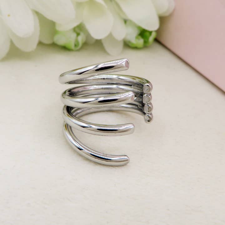 Daemon srls - Vendita all'ingrosso Orecchini ear cuff/ear wrap - LILITH ear cuff multiplo in acciaio inossidabile, orecchino senza buco7