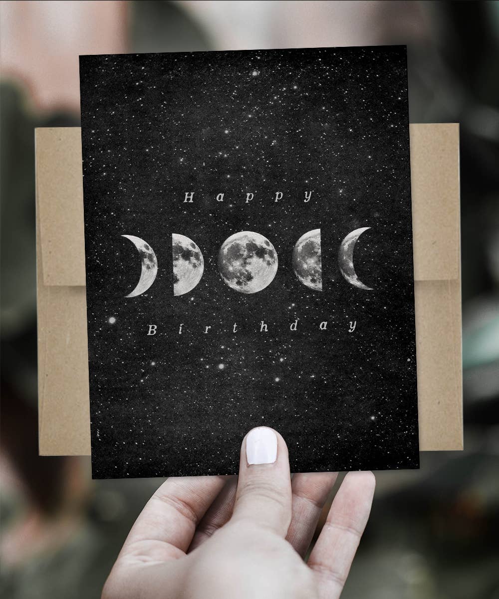 The Galek Sea - Wholesale Birthday Card - Happy Birthday Moon Phase Card1