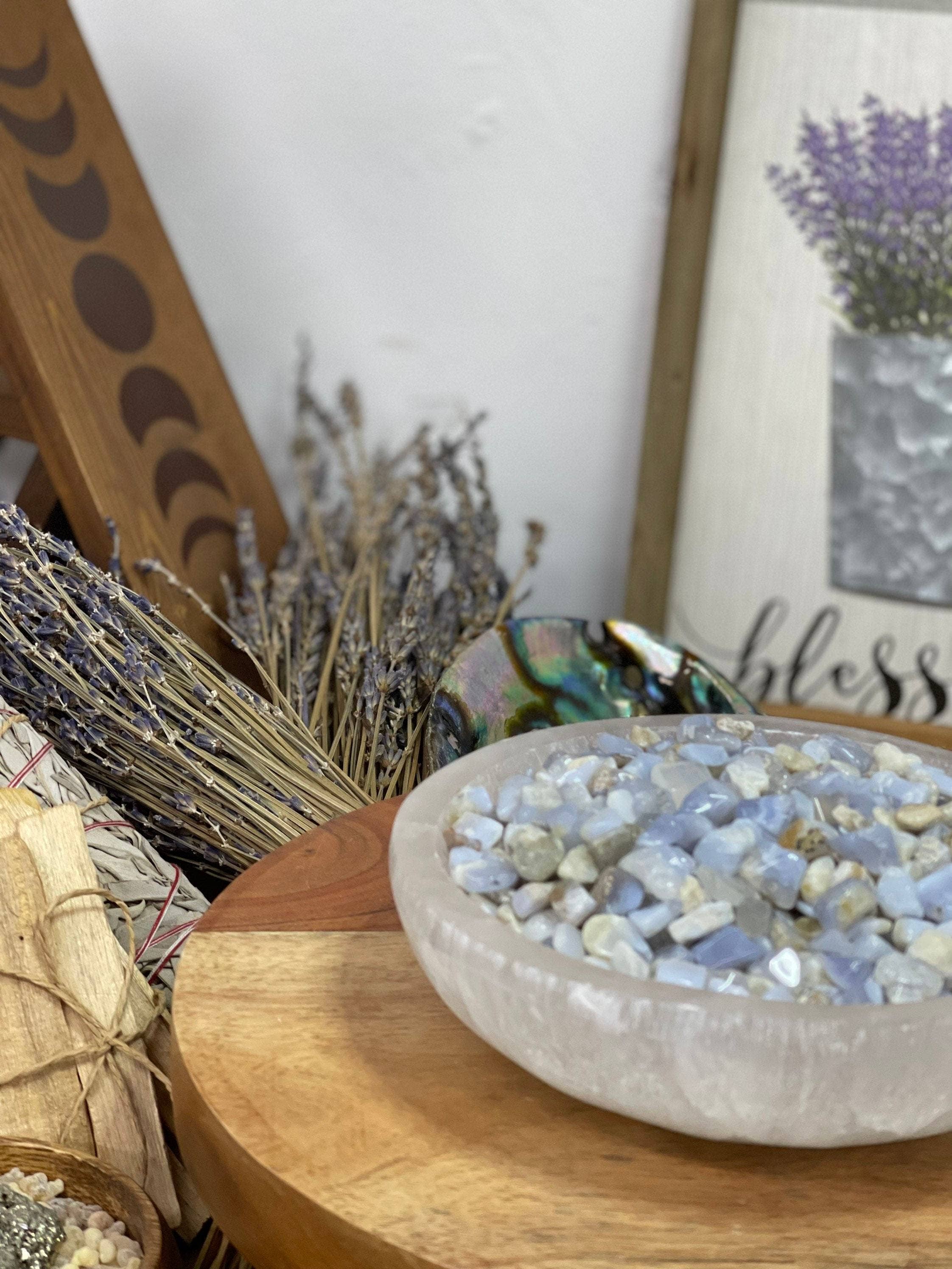 CaNatureLover - Wholesale Spiritual Stone/Crystal - Natural Blue Lace Agate Tumble Loose Stone Chips6