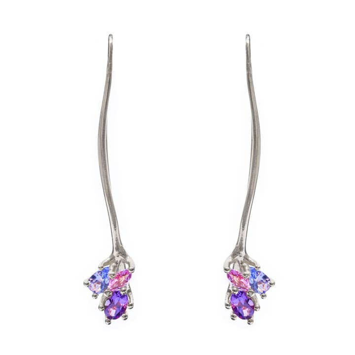 Brincos de prata trio filial por atacado de solaru