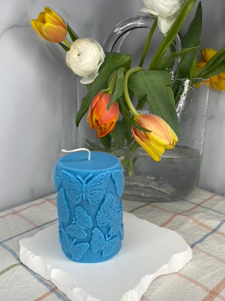 Spring Pillar Candle for wholesale by LitwLilit