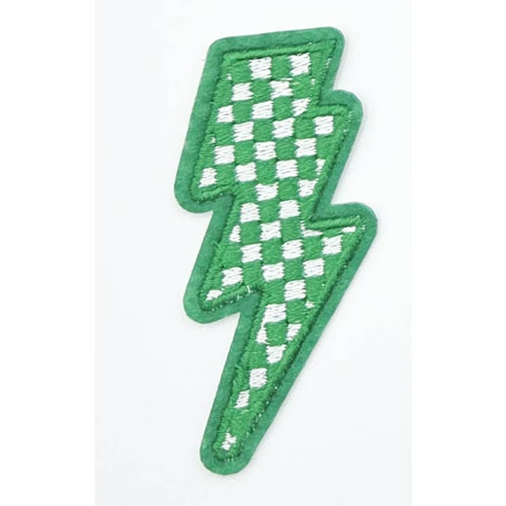 Trendy Transfers - Vendita all'ingrosso Toppe - Toppa ricamata a forma di fulmine a scacchi per CAPPELLO/TASCA6