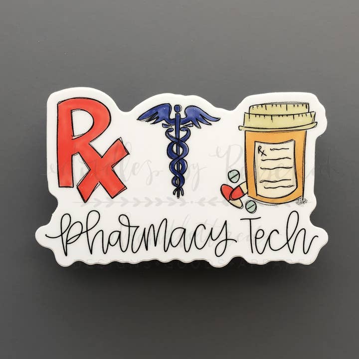 Pharmacy Tech Sticker for wholesale by Doodles By Rebekah