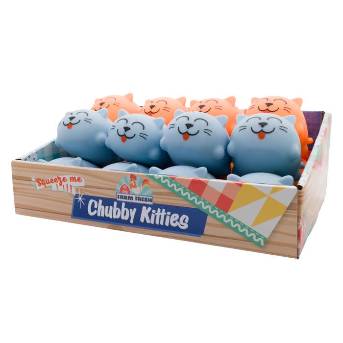 Toysmith - Wholesale Squishy Toy - Kids & Baby - Farm Fresh Chubby Kitties, 3", Assorted Squishy Toy5