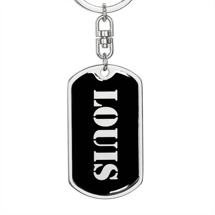 Louis v3 - Luxury Dog Tag Keychain for wholesale by Unique Gifts Store