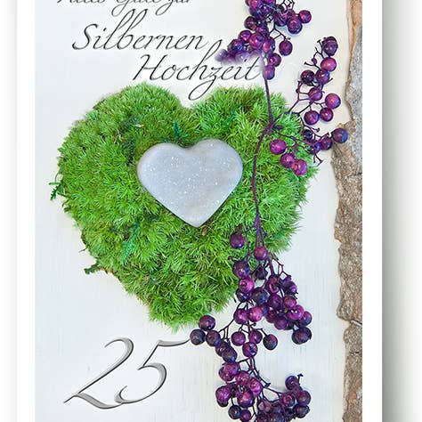 Silberne Hochzeit / Grußkarte / 739021 für den Großhandel von Yabué
