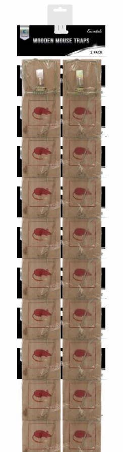 Living Concepts - Wholesale Insect Repellent - Mouse Trap 2pk Wooden Spring1