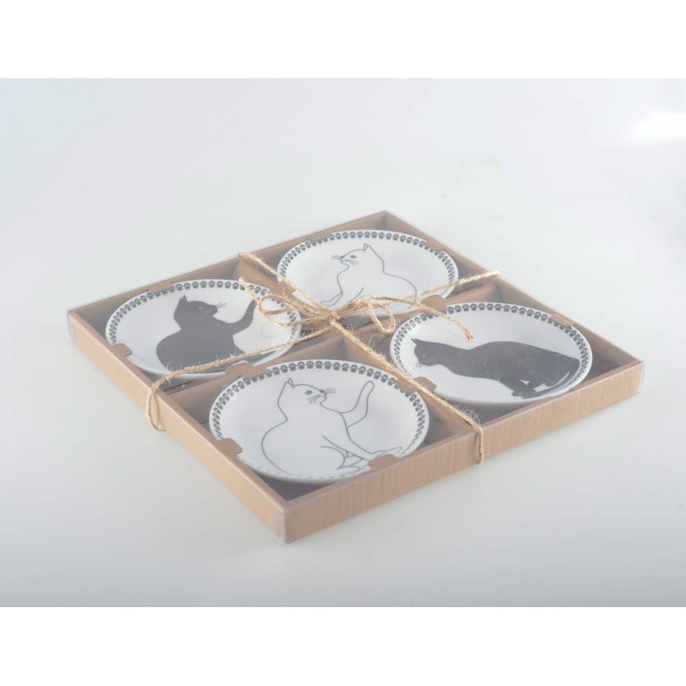 AULICA - Wholesale Decorative Plate/Dish/Bowl - Black and white cat bowls - set of 41