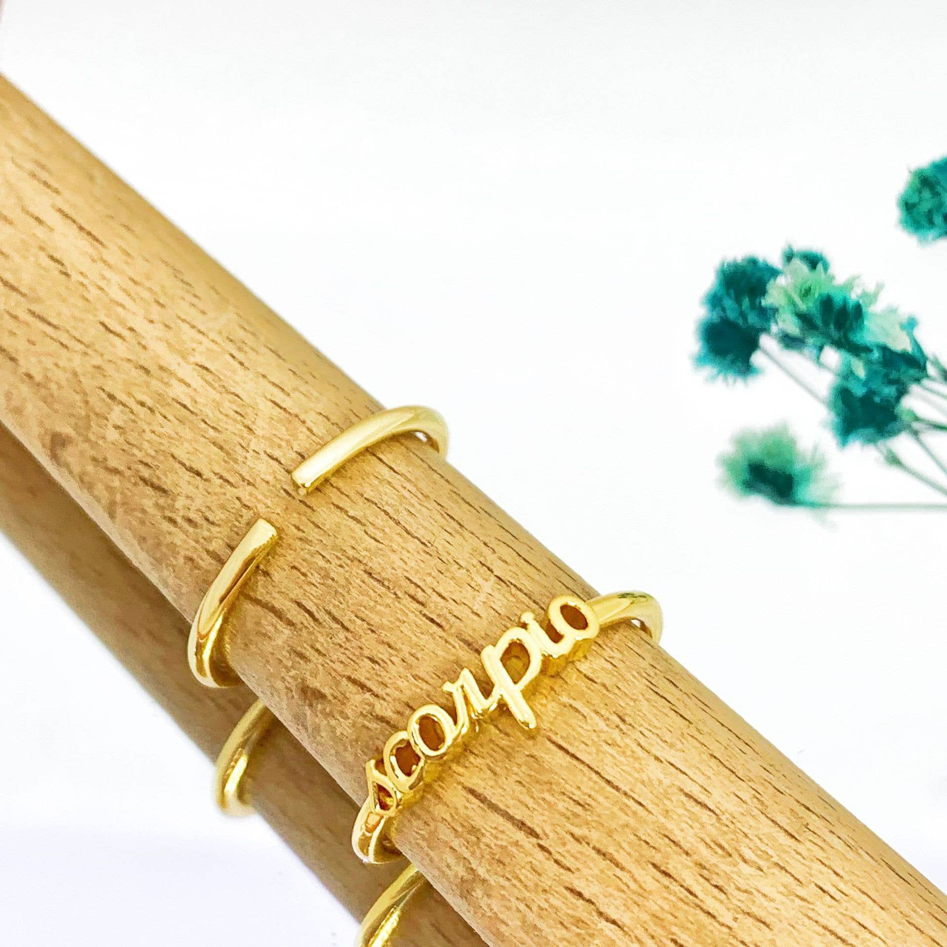 Gypsy Soul - Wholesale Band/Stacked Ring - Zodiac Gold Rings - 24 Pcs10