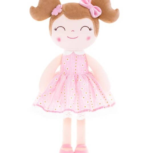 Tiny Tots Boutique - Wholesale Doll - Kids - Light Pink Plush Doll With Light Brown Hair