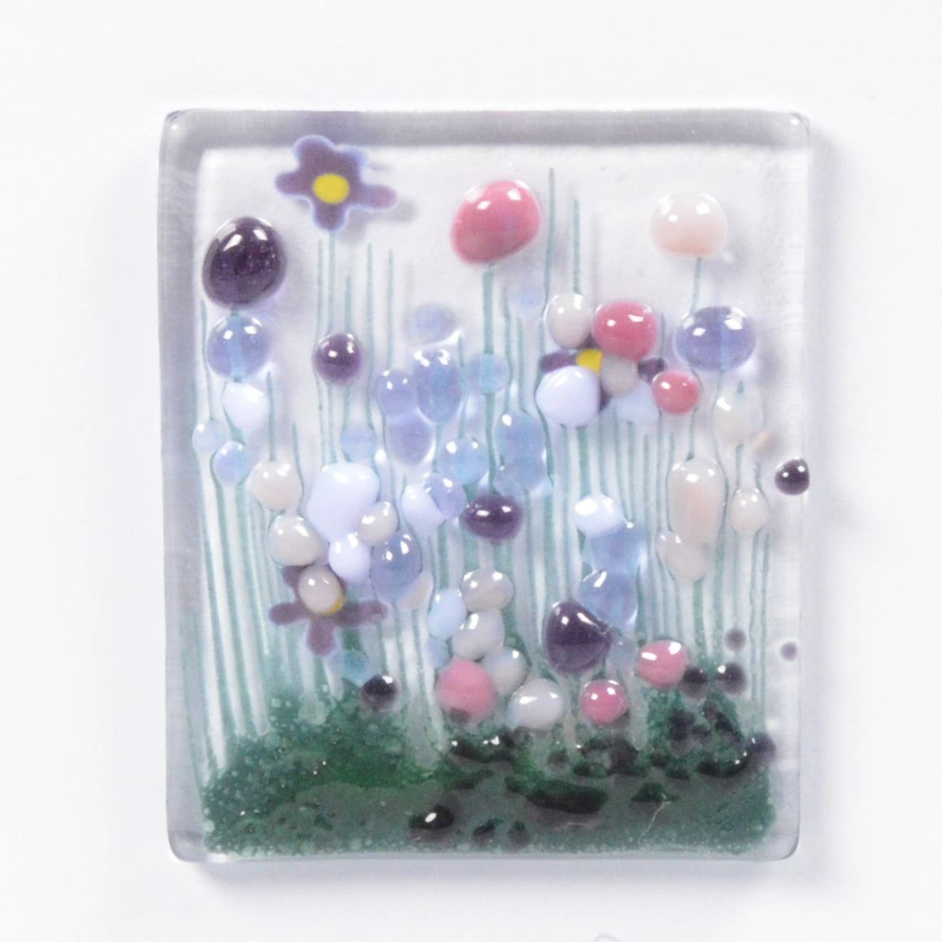 Pam Peters Designs – wholesale Everyday greeting card – Handmade Fused Glass Greeting Card -  Violet Card1